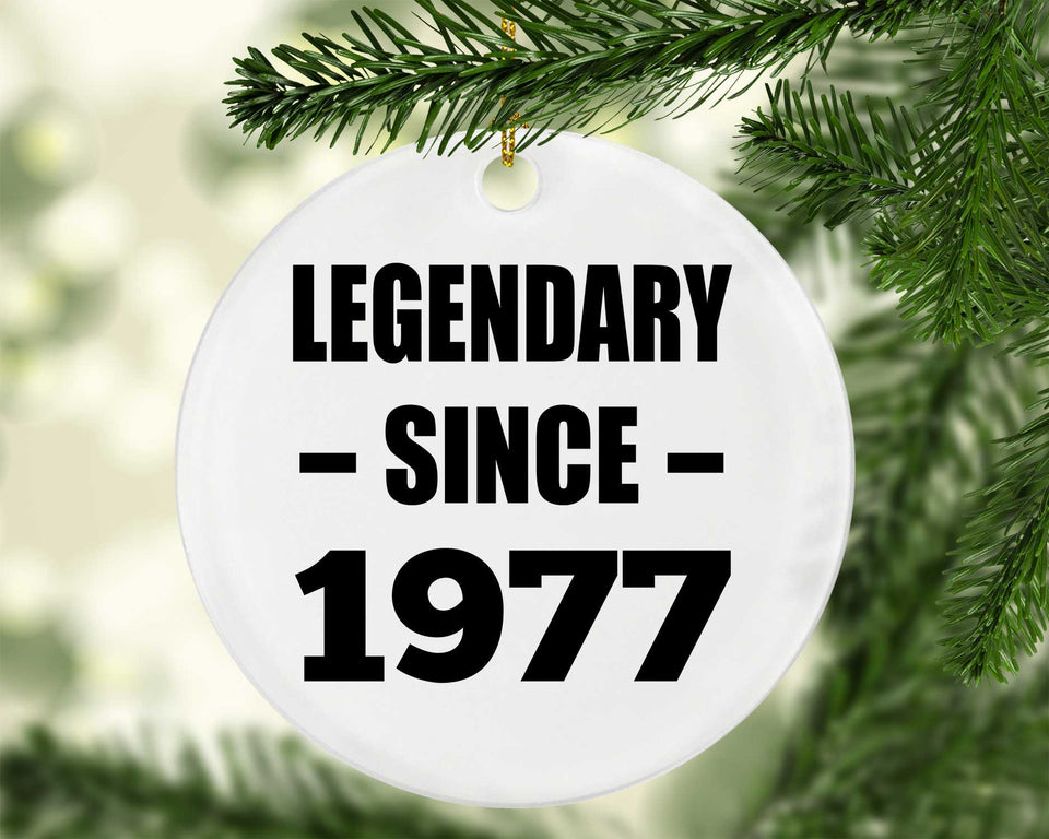 47th Birthday Legendary Since 1977 - Circle Ornament