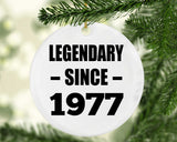 47th Birthday Legendary Since 1977 - Circle Ornament