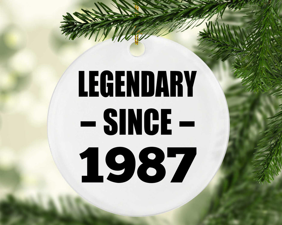 37th Birthday Legendary Since 1987 - Circle Ornament