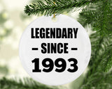 31st Birthday Legendary Since 1993 - Circle Ornament