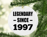 27th Birthday Legendary Since 1997 - Circle Ornament