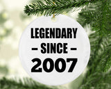 17th Birthday Legendary Since 2007 - Circle Ornament