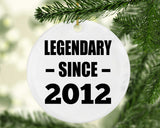 12th Birthday Legendary Since 2012 - Circle Ornament
