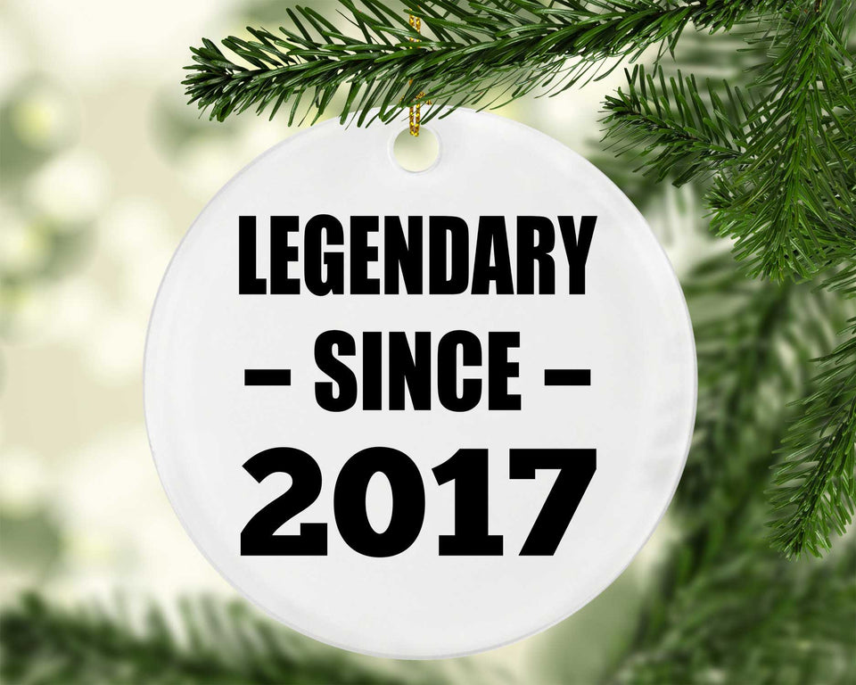 7th Birthday Legendary Since 2017 - Circle Ornament