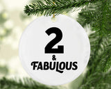 2nd Birthday 2 & Fabulous - Circle Ornament