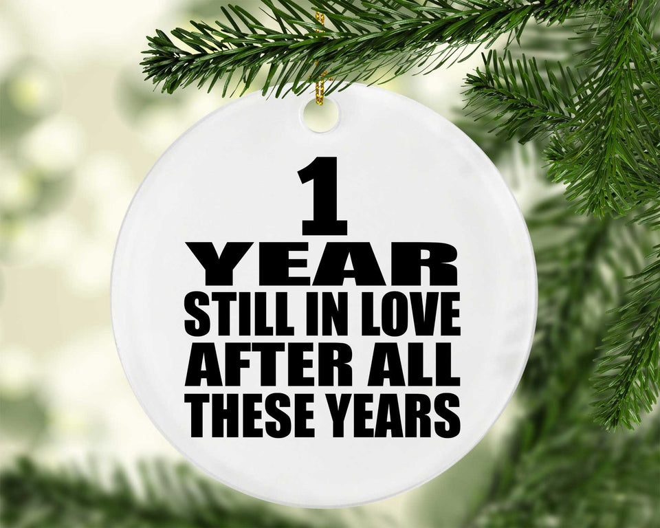 1st Anniversary 1 Year Still In Love After These Years - Circle Ornament