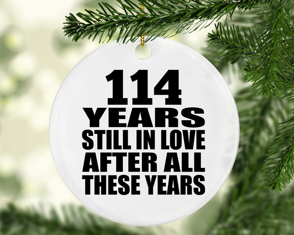114th Anniversary 114 Years Still In Love After These Years - Circle Ornament
