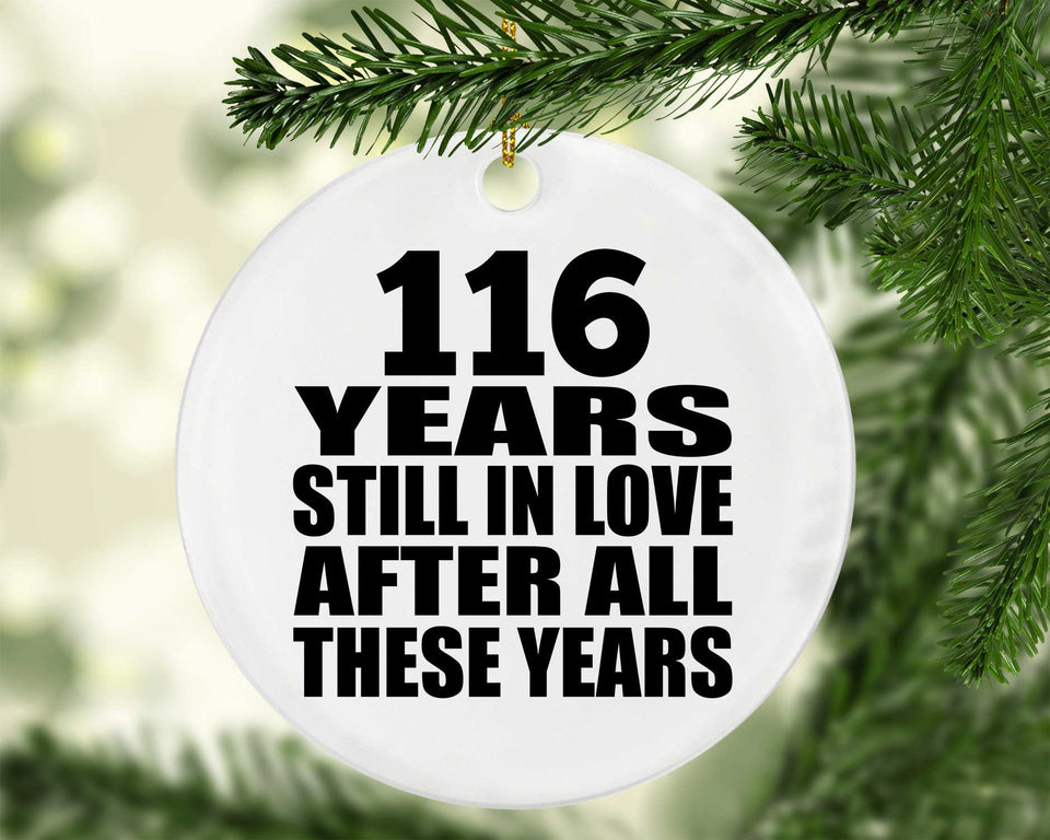 116th Anniversary 116 Years Still In Love After These Years - Circle Ornament