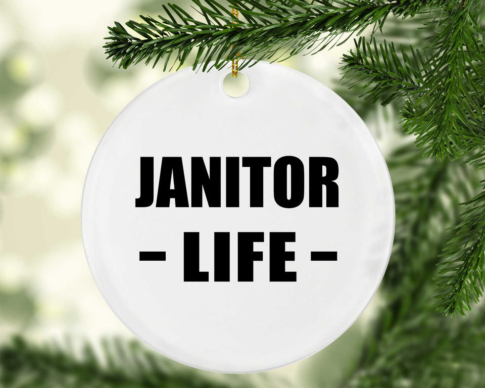 Janitor Life - Circle Ornament