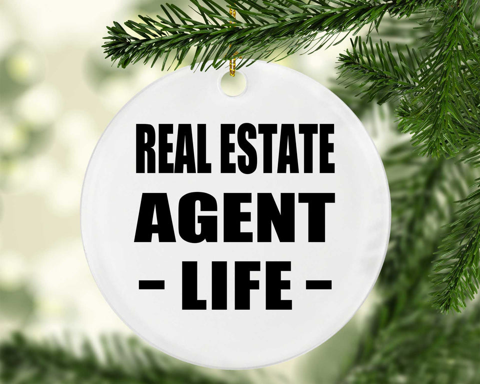 Real Estate Agent Life - Circle Ornament