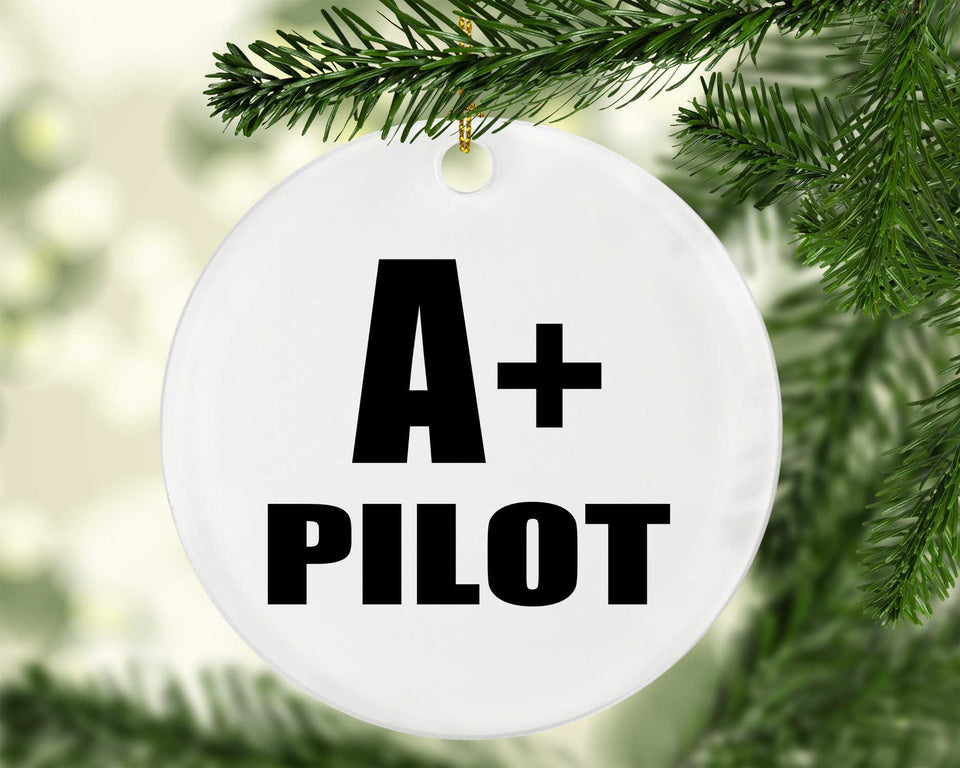 A+ Pilot - Circle Ornament