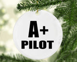 A+ Pilot - Circle Ornament