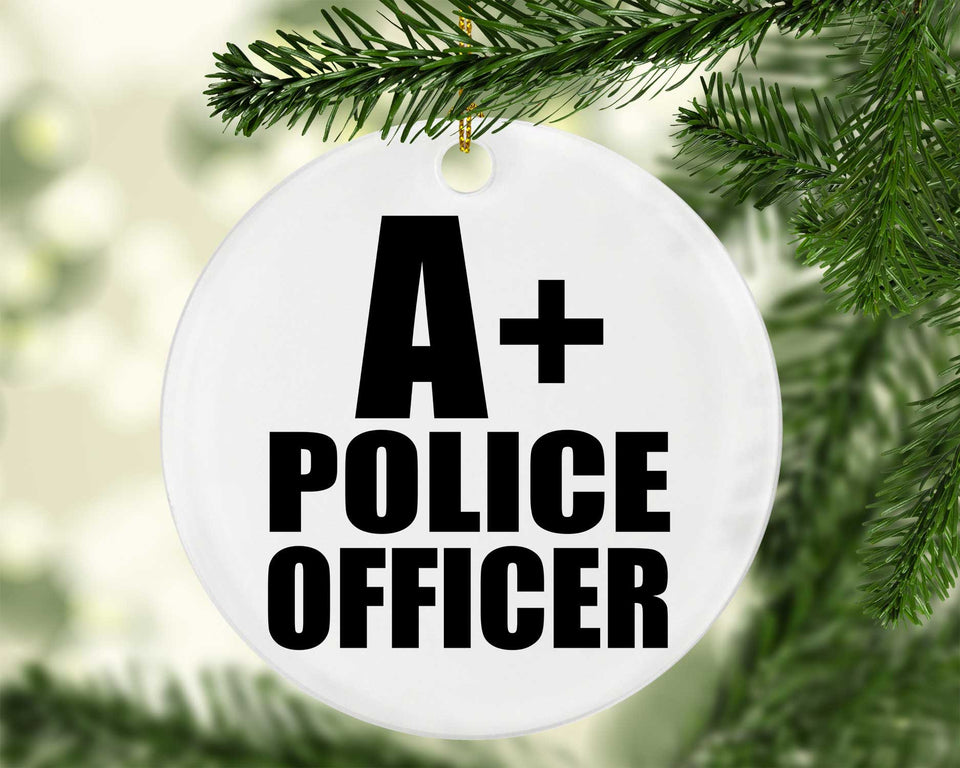 A+ Police Officer - Circle Ornament
