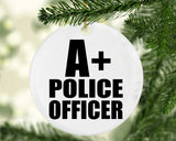 A+ Police Officer - Circle Ornament