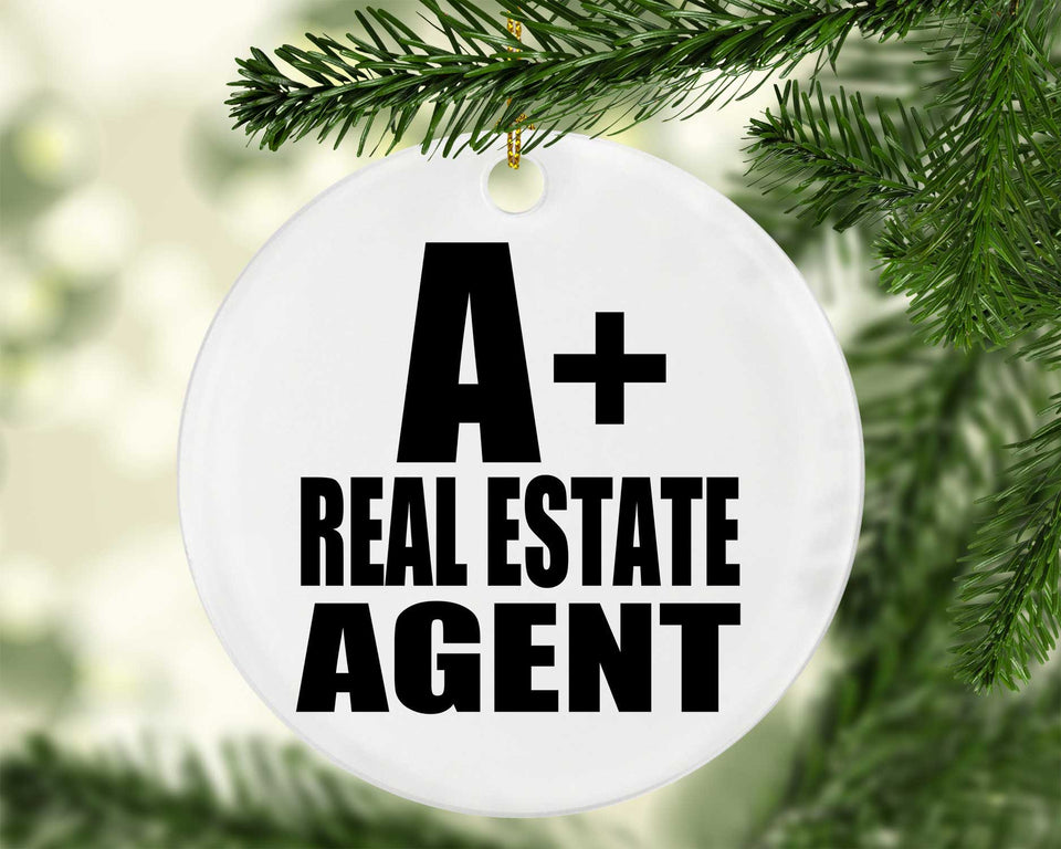 A+ Real Estate Agent - Circle Ornament
