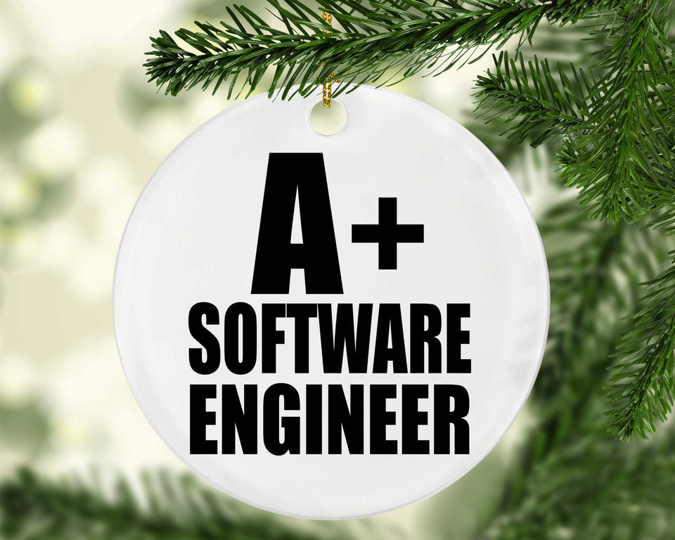 A+ Software Engineer - Circle Ornament