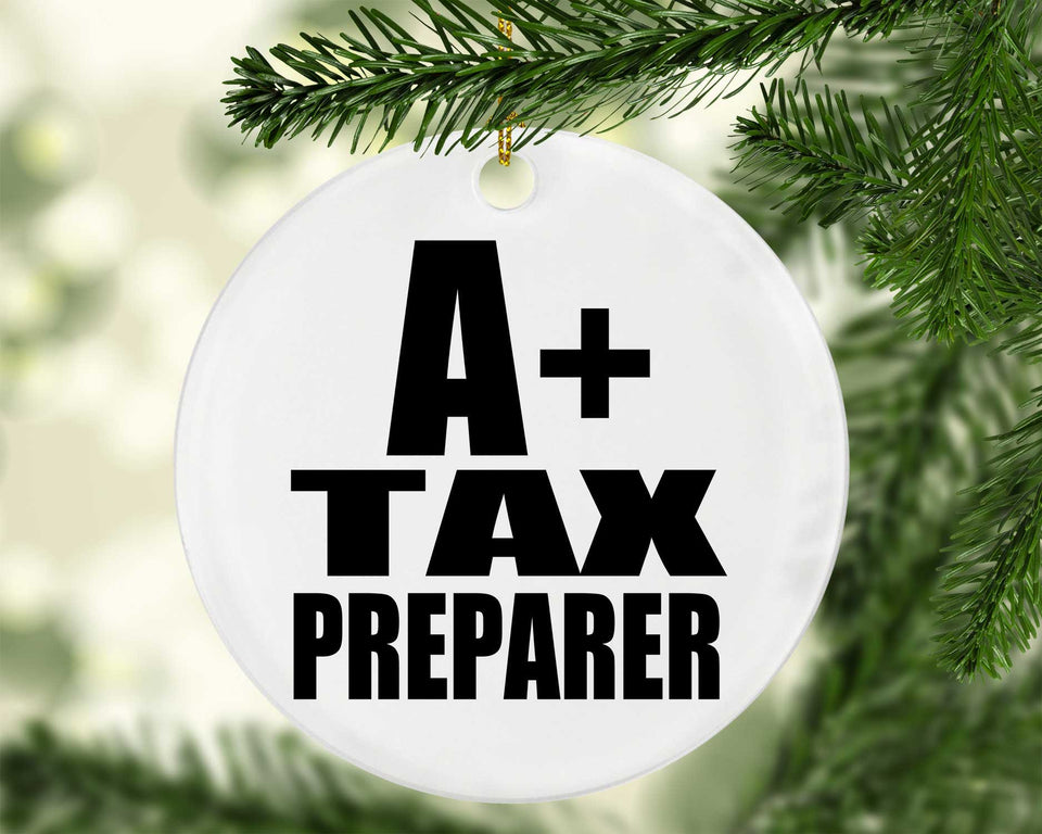 A+ Tax Preparer - Circle Ornament