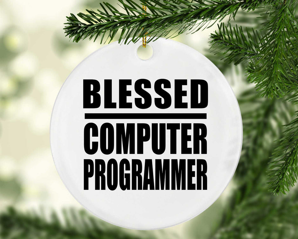 Blessed Computer Programmer - Circle Ornament