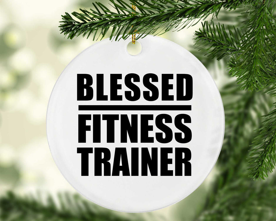 Blessed Fitness Trainer - Circle Ornament