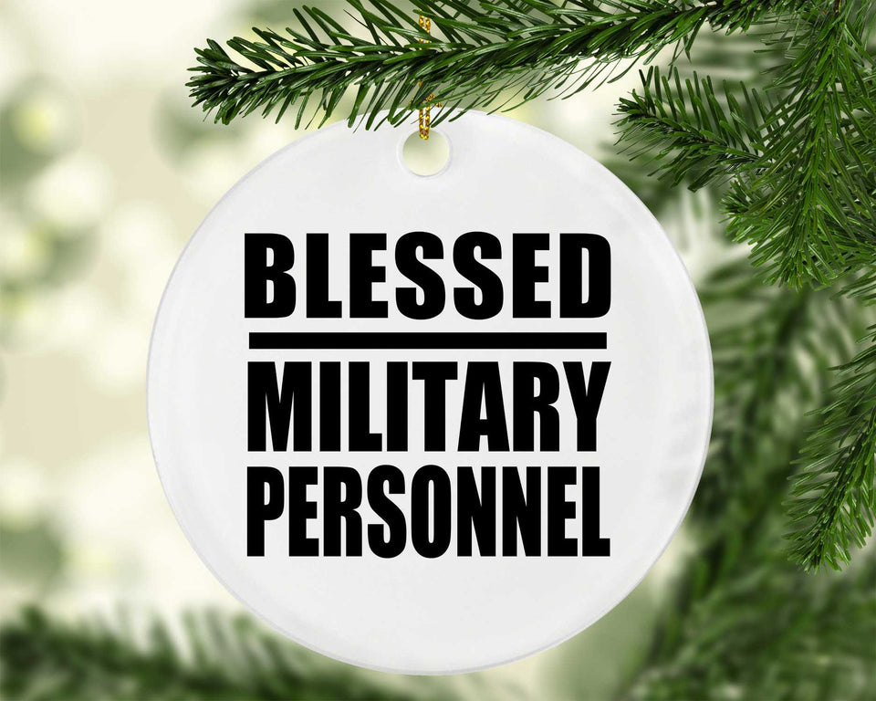 Blessed Military Personnel - Circle Ornament