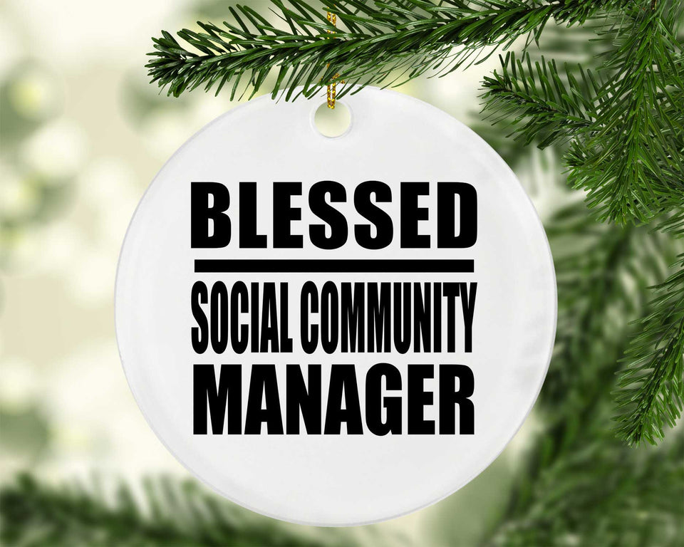 Blessed Social Community Manager - Circle Ornament
