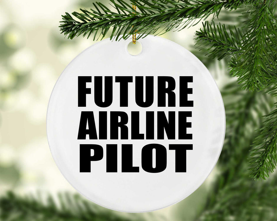 Future Airline Pilot - Circle Ornament