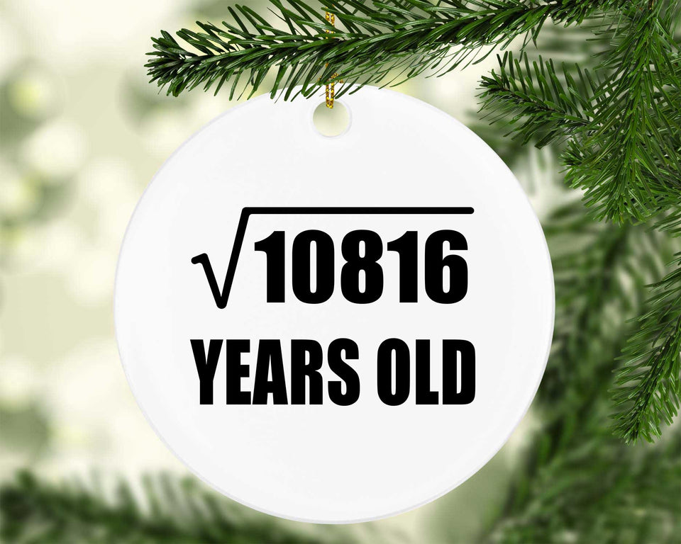 104th Birthday Square Root of 10816 Years Old - Circle Ornament