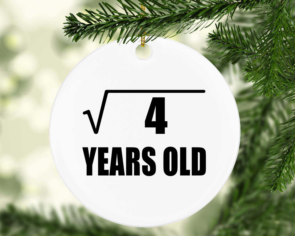2nd Birthday Square Root of 4 Years Old - Circle Ornament