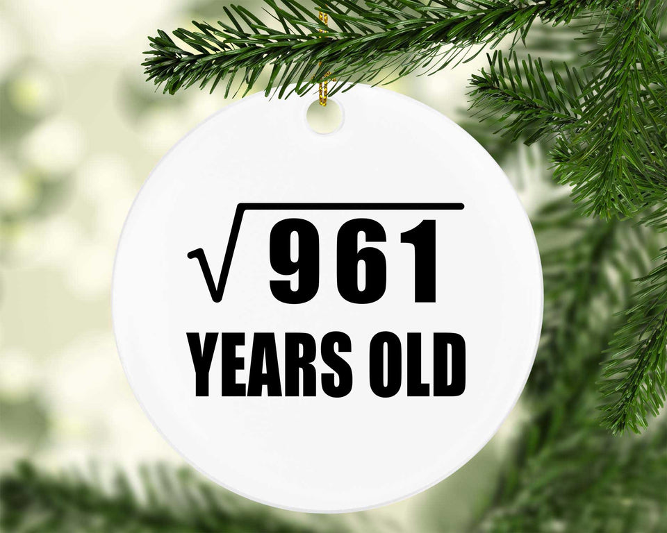 31st Birthday Square Root of 961 Years Old - Circle Ornament