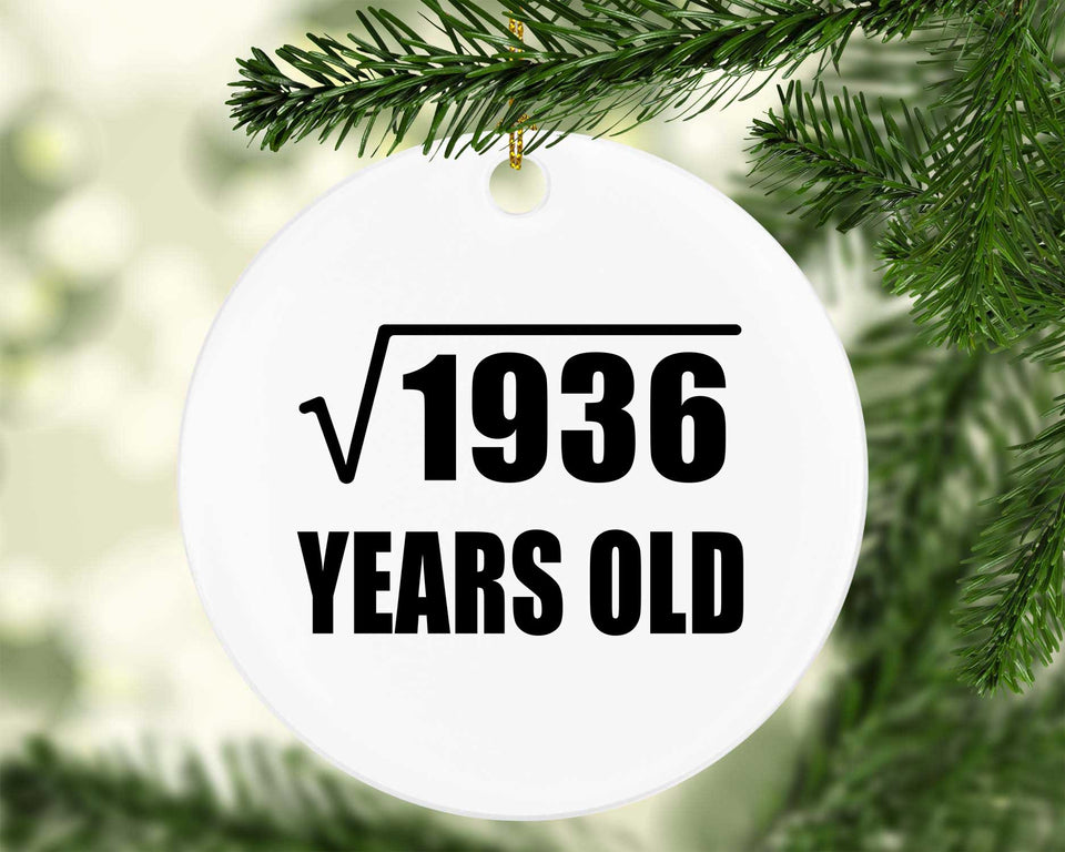 44th Birthday Square Root of 1936 Years Old - Circle Ornament
