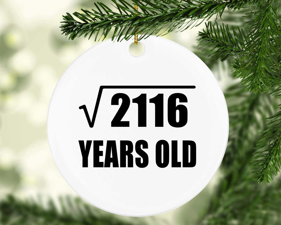46th Birthday Square Root of 2116 Years Old - Circle Ornament