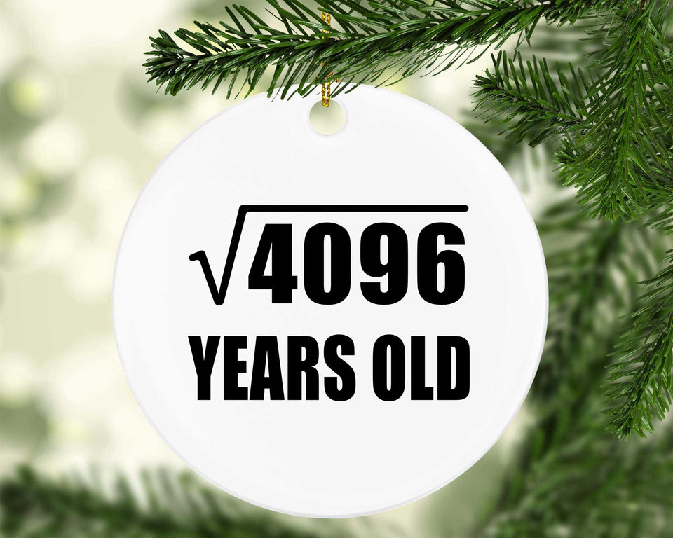 64th Birthday Square Root of 4096 Years Old - Circle Ornament
