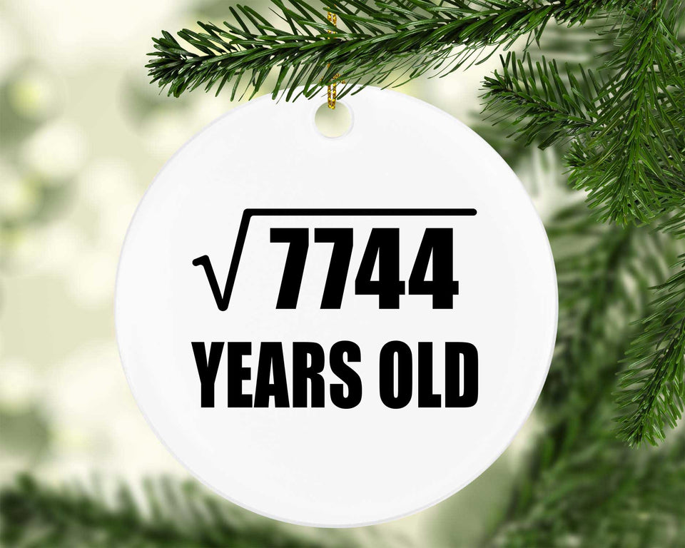 88th Birthday Square Root of 7744 Years Old - Circle Ornament