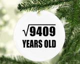 97th Birthday Square Root of 9409 Years Old - Circle Ornament