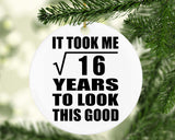 4th Birthday Took Square Root of 16 Years To Look Good - Circle Ornament