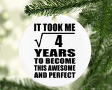 2nd Birthday Took Square Root of 4 Years To Awesome - Circle Ornament
