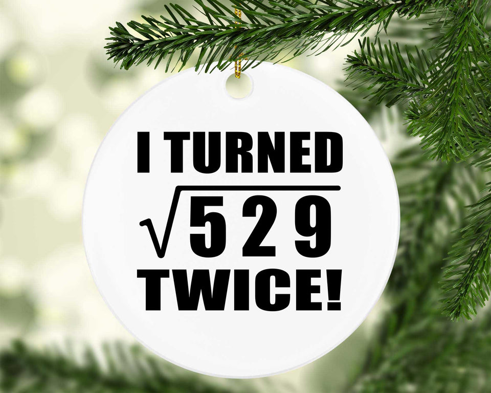46th Birthday I Turned Square Root of 529 Twice - Circle Ornament