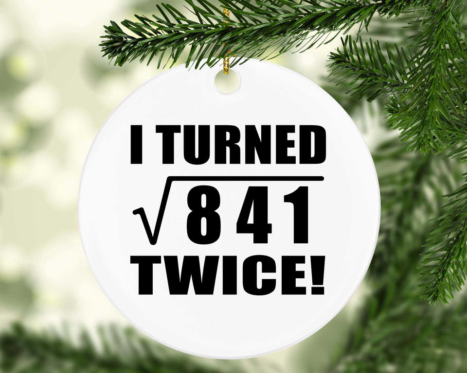 58th Birthday I Turned Square Root of 841 Twice - Circle Ornament
