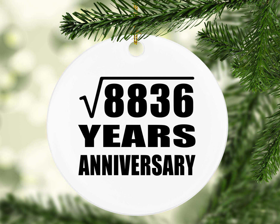 94th Anniversary Square Root of 8836 Years Anniversary - Circle Ornament
