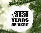 94th Anniversary Square Root of 8836 Years Anniversary - Circle Ornament