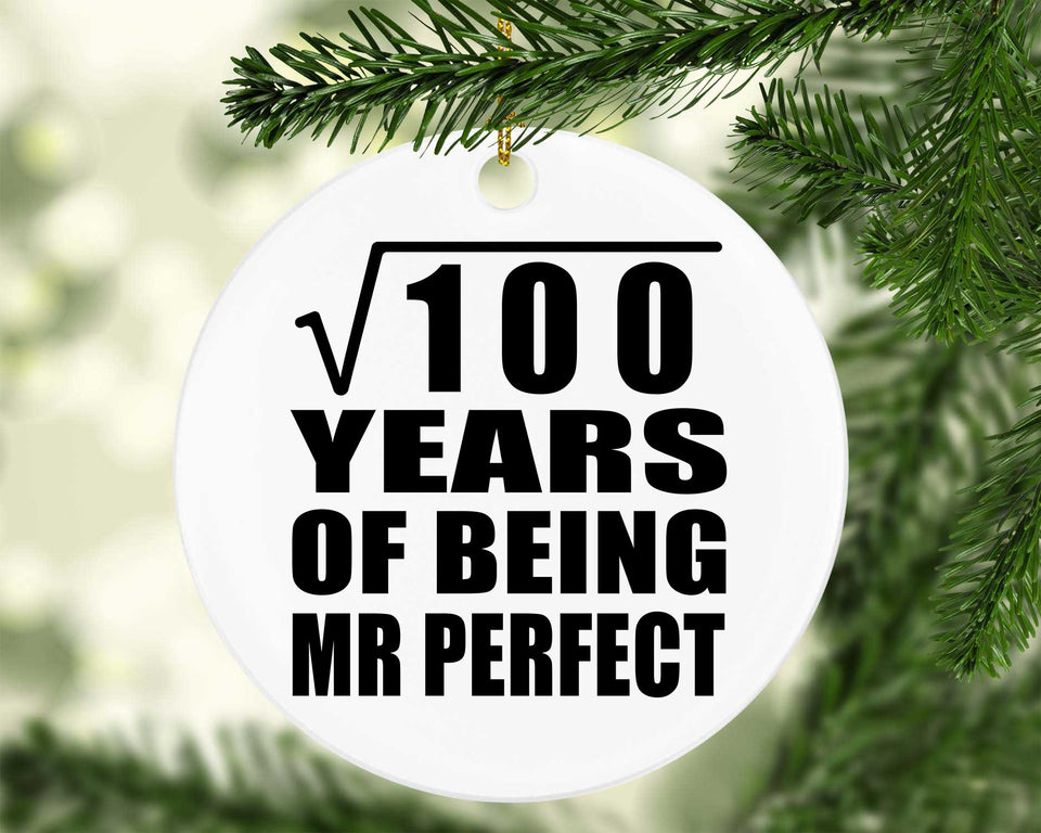 10th Anniversary Square Root of 100 Years of Mr Perfect - Circle Ornament