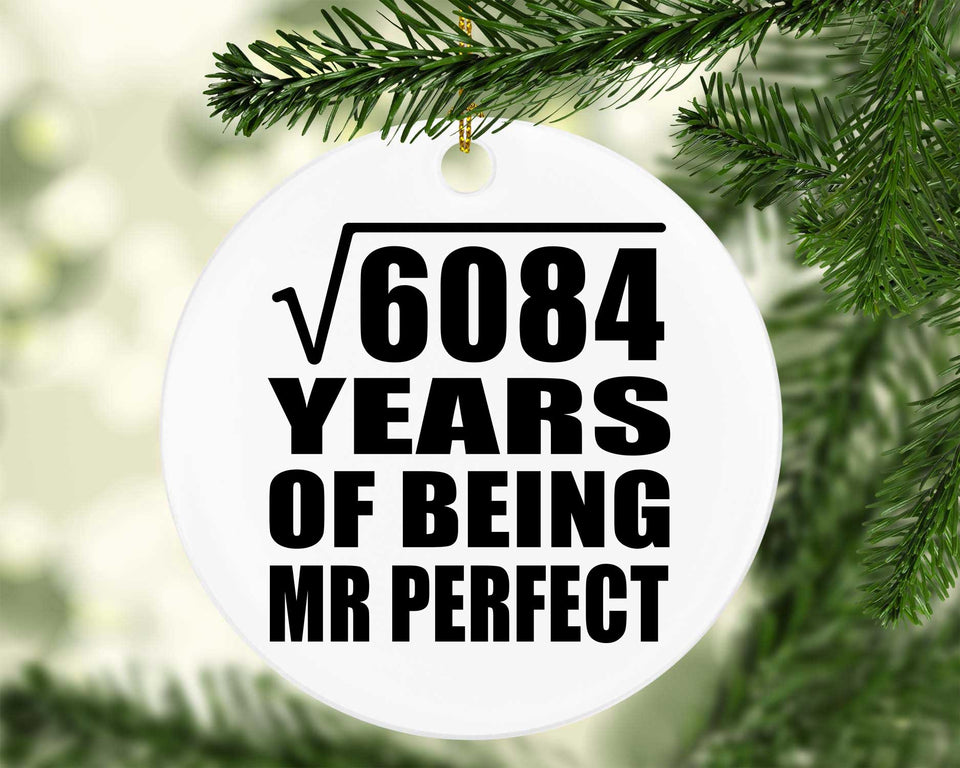 78th Anniversary Square Root of 6084 Years of Mr Perfect - Circle Ornament