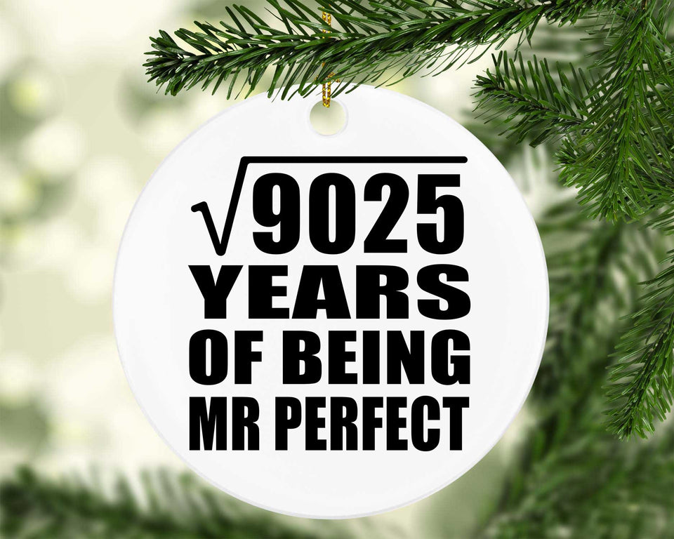 95th Anniversary Square Root of 9025 Years of Mr Perfect - Circle Ornament