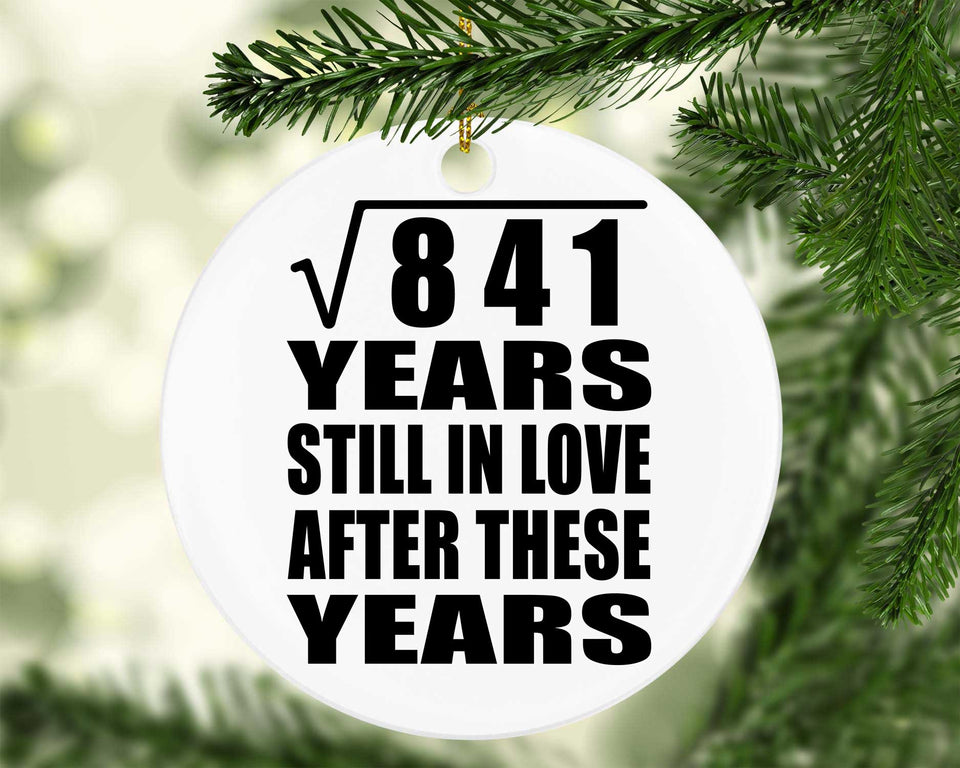 29th Anniversary Square Root of 841 Years Still In Love - Circle Ornament