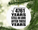 69th Anniversary Square Root of 4761 Years Still In Love - Circle Ornament