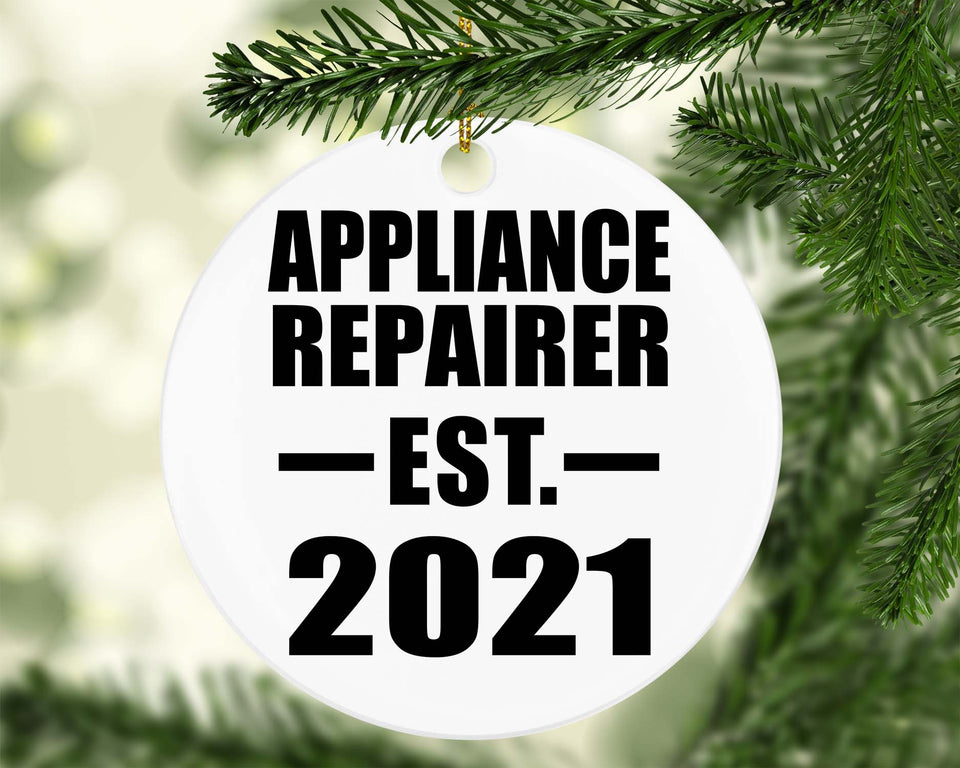 Appliance Repairer Established EST. 2021 - Circle Ornament