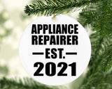 Appliance Repairer Established EST. 2021 - Circle Ornament