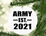 Army Established EST. 2021 - Circle Ornament