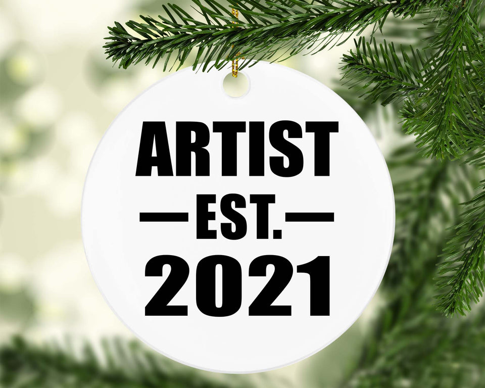 Artist Established EST. 2021 - Circle Ornament