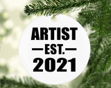 Artist Established EST. 2021 - Circle Ornament